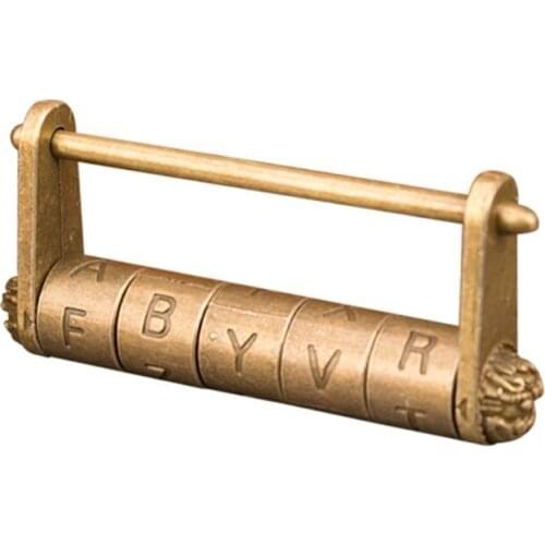 Zinc Alloy Antique Bronze Retro Combination Lock 5 Letter Password Padlock for Wooden Suitcase Drawer Jewelry Box