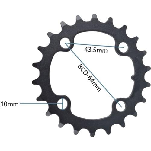 1pcs BCD-64mm Bike Crankset Chainring 7/8/9 Speed 22T Bicycle Repair Chain Ring Molybdenum Steel Magnetic Cycling Replace Parts