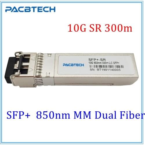 Optical Fiber Transceiver Dedicated RackCompatible 10GBASE-SR SFP Module 850nm MMF LC with DOM - 300m 2 pieces