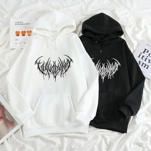 16 Colors Print Popular Band Graphics Mulheres Sweetshirts Long Sleeve Fleece Thick Warm Oversize Streetwear Women Aesthetic 90s