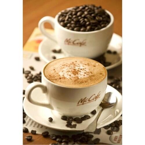 3D 2016 new Couture DIY diamond paint cross stitch romantic embroidered diamond coffee cup square box motif