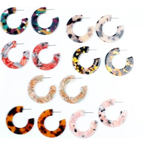 Acetate Tortoise Shell Stud Earrings,Acetate Acrylic Earring Stud,Post Earring,Leopard Prin,Boho,Ohrringe finding,40mm,ACE5031