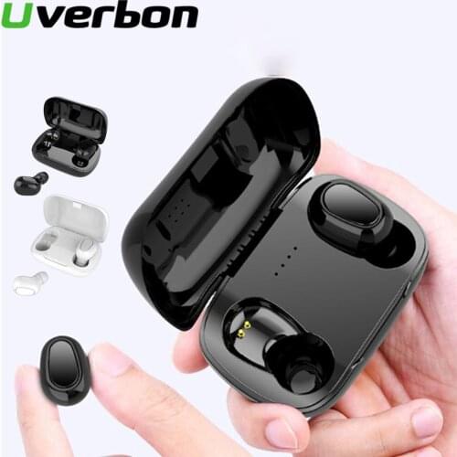 L21 TWS Wireless Bluetooth Earphone 5.0 Button Control Earbuds With Mic Noise Cancelling 350mAh Power Bank Waterproof Headphone