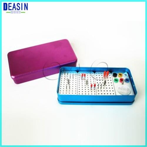2 pcs Dental Disinfection Burs Holder Block Stand Autoclavable Sterilizer Box Dentist Lab Equipment endo box