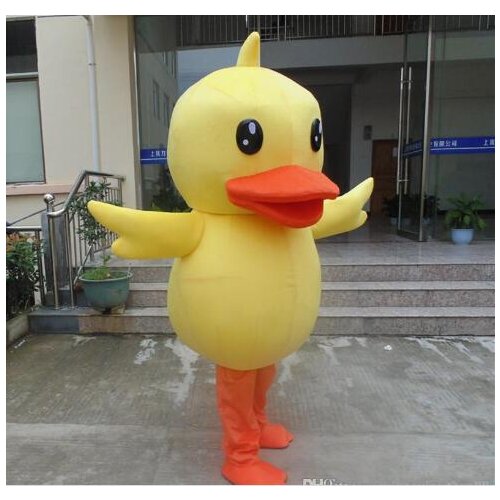 Fast Ship Duck Mascot Costume Big Yellow Duck Cartoon Costume fancy party Dress of Adult children Size factory