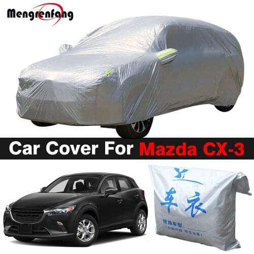 Full Car Cover Outdoor Indoor Sun Shade Anti-UV Rain Snow Dust Resistant SUV Cover For Mazda CX-3 CX3