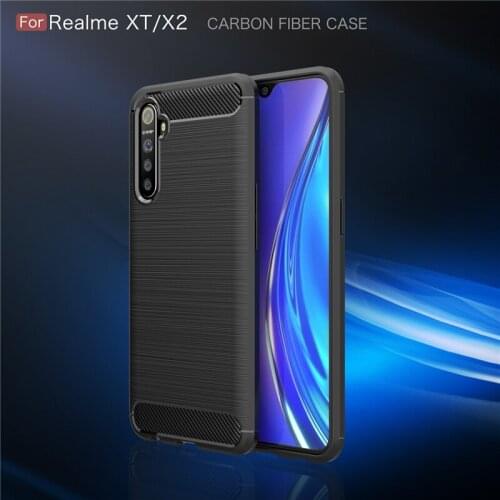 For OPPO Realme XT Case Soft TPU Silicone Carbon Fiber Rubber Case For OPPO Realme XT Cover For OPPO Realme XT 6.4 inch Youthsay