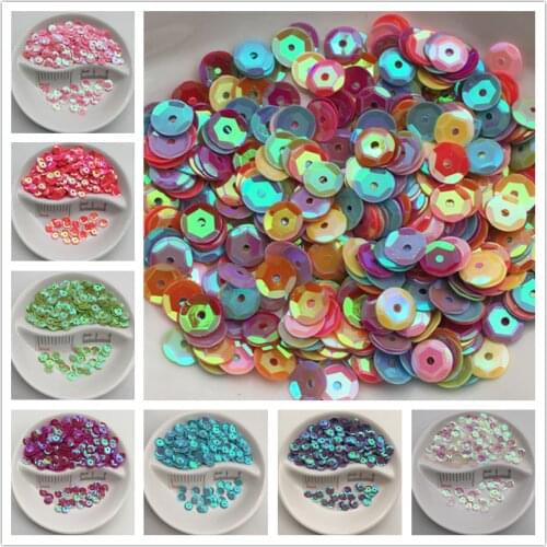 4mm 5mm 6mm 8mm 10mm Cup Round AB Porcelain PVC Sequin Paillette Sewing Craft For Wedding/Garment Dress Shoe Cap DIY Wholesale