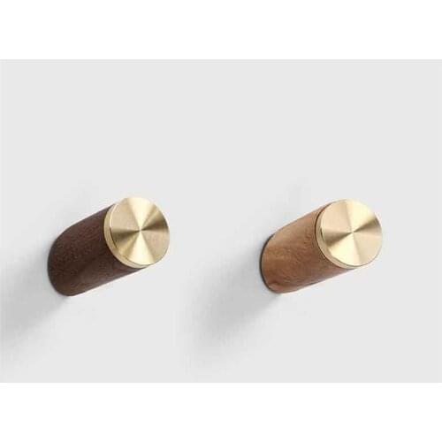 Walnut wood clothes hook robe hook wall hanger storage shelf key holder beech wood