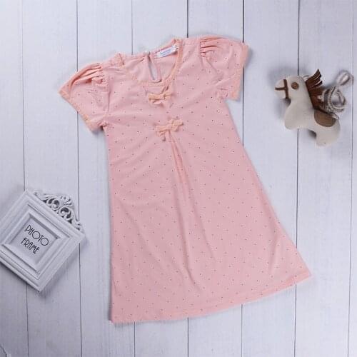 Girls Clothes Toddler 3 Color Dark Spot Lantern Sleeve Cross Solid Dress Vogue Casual Kids Girls Clothes