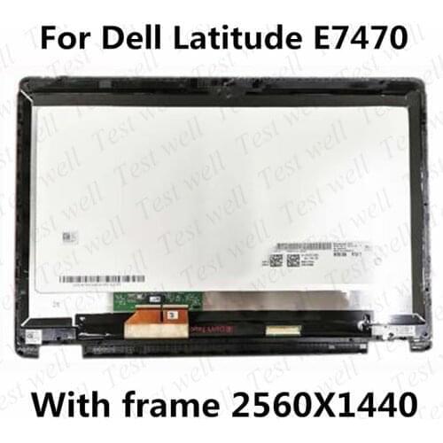 Original 14'' For Dell Latitude E7470 Laptop LCD display screen touch assembly QHD 2560x1440
