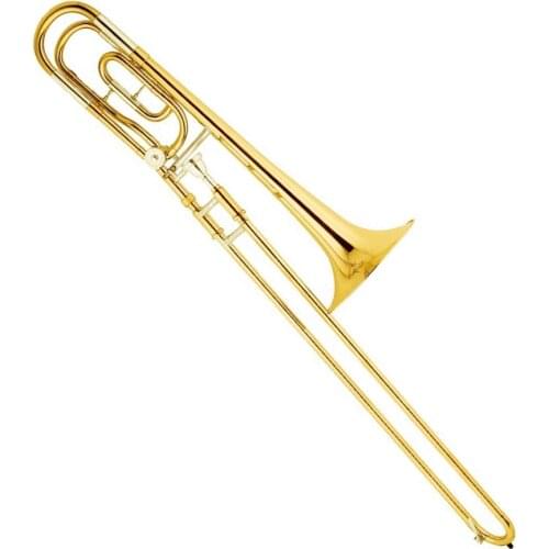 Popular grade gold lacquer brass body Bass Trombone