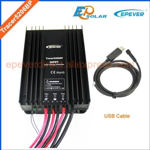 Regulator MPPT EPEVER High quality EP solar charger controller USB cable Tracer5206BP 20A 20amps 12V 260W solar panels