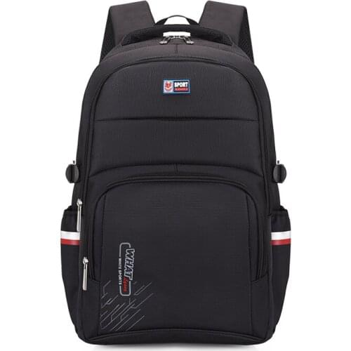Backpack Men 2021 Simple Fashion Student School Bag Leisure Outdoor Waterproof Hiking Back Pack Male Sport Backbag Trendy Black
