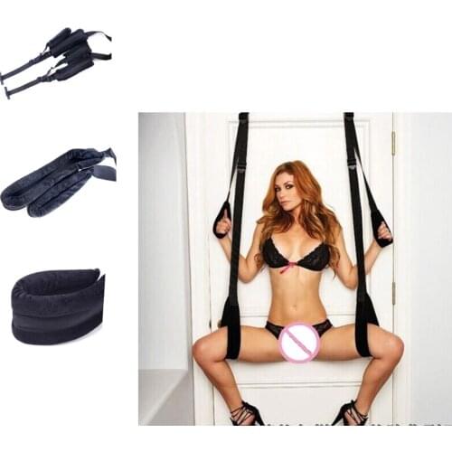 Couples SM Game Door Swing Thick Suede Material Sex Swing PVC Material Spreader Leg Open For Women Sex Toy Cos Sex Slave -50