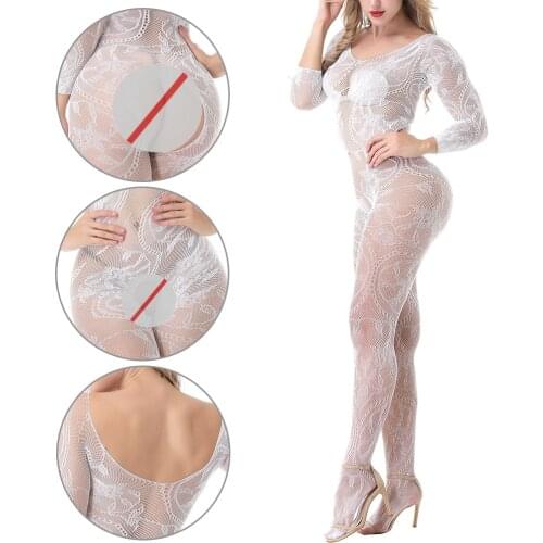 Sexy Catsuit Sexy Lingerie Exotic Apparel Long sleeve open underwear Sexy Costumes One-piece Pantyhose