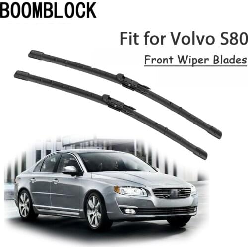 BOOMBLOCK 2PCS High Quality Front Windshield Wiper Blades For 1998-2016 Volvo S80 Accessories