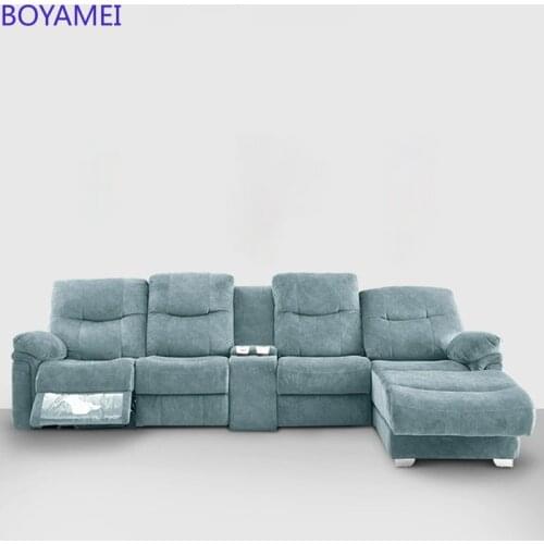Modern minimalist first-class space sofa cabin no-wash technology fabric sofa electric multifunctional sofa living room assembly