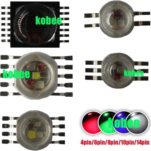 RGBW (RGB+W+Y+UV) 6W,9W,12W,15W,21W LED Lamp Emitter Diodes For Stage Lighting High Power LED 45mil Epistar LED Chip