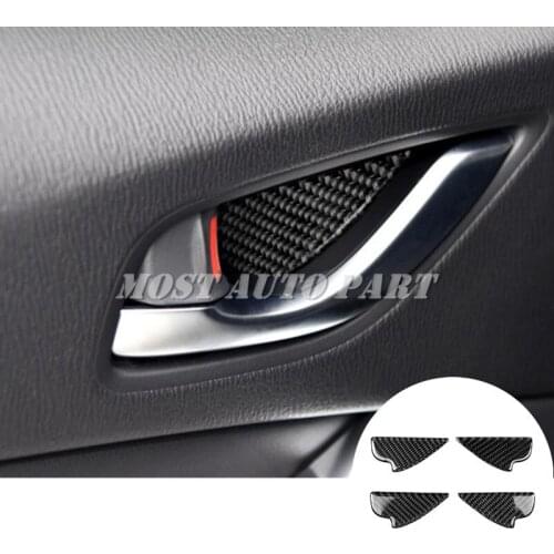 Carbon Fiber Car Door Handle Bowl Trim Cover 4pcs For Mazda CX-8 2018-2019 Car accesories interior Car decoration