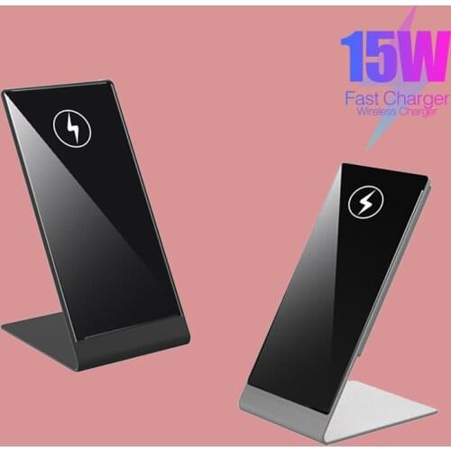 Vertical Magnetic Wireless Charger Holder Universal Mobile Phone Quick Charge Dock Station For iPhone 12 Pro Max Xiaomi Huawei