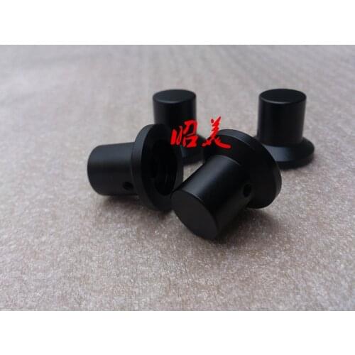 1pcs Silver / Black / 25mm Height 22mm Full Aluminum Knob solid audio amplifier volume knob potentiometer knob