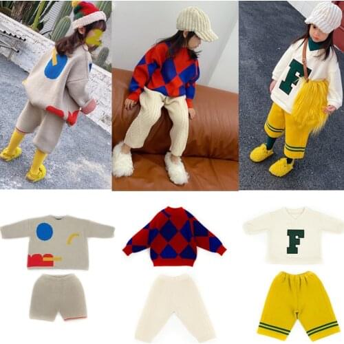 2020 M&F Brand New Autumn Kids Sweaters Boys Girls Cotton Knitpullover Baby Children High Quality Fashion Outwear Clothes
