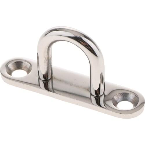 304 Stainless Steel Oblong Pad Eye Plate,Marine Hardware Staple Hook Loop