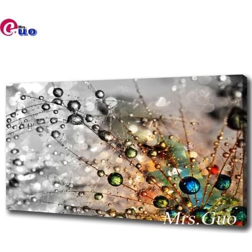 Dandelion seed Full Diamond Painting Nordic Water Drop Flower Mosaic Art Bead Embroidery Modern Living Room Bedroom Decoration