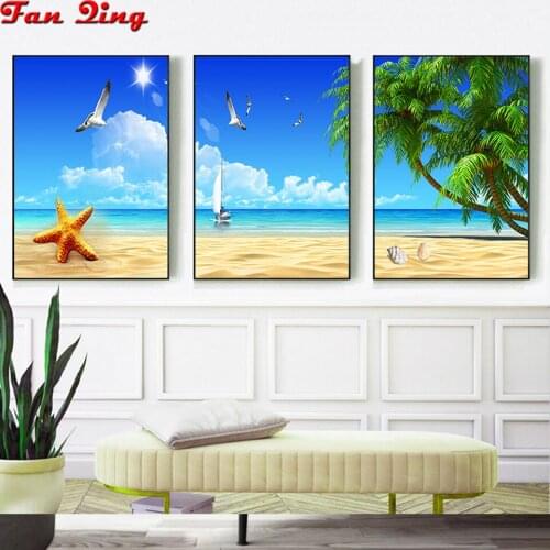Diamond Painting Full Square Seaside Diamond Embroidery Sale Landscape Rhinestones Art Bead Picture Kits Home Decor