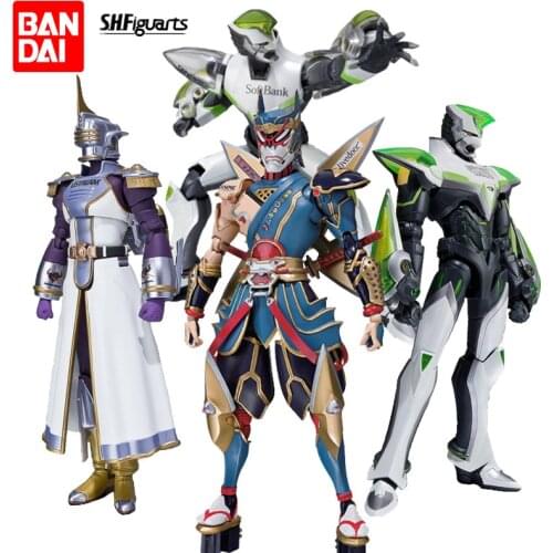 Bandai Genuine SHF Legend of Heroes TIGER & BUNNY Bonnie Wild Tiger Uncle Origami Cyclone Super Movable Action Figure Model Toy