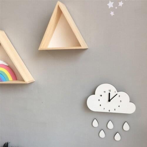 Nordic Style Cartoon Cloud Elephant Clock For Children Room Cute Wall Clock Home Decoration