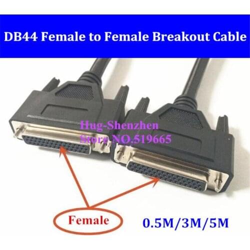 DB44 D-SUB DR-44 44 pins Female to Female Signal Terminal Breakout Connector Cable 0.5M/1.5M/3M/5M