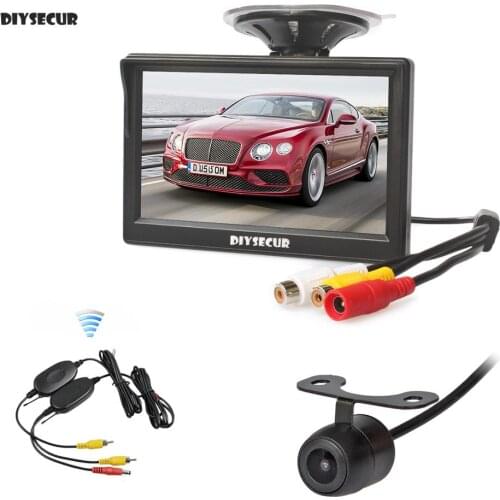 DIYSECUR Wireless 5" LCD Display Rear View Car Monitor + Car Camera Parking Security System Kit