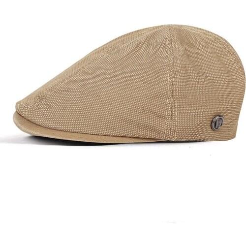 Cotton Spring Summer Solid Color Newsboy Caps Flat Peaked Cap Men and Women Painter Beret Hats 97