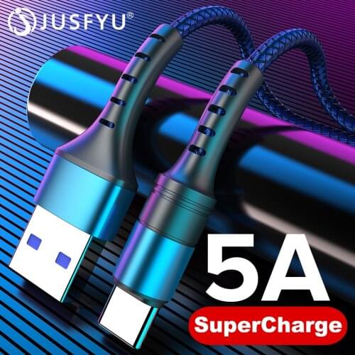Cable USB Type C 5A Supercharge for Huawei Mate 20 P30 p20 Pro p20 lite Fast Charging Phone Cord for Honor 20 10 8 V10 USBC Cabo