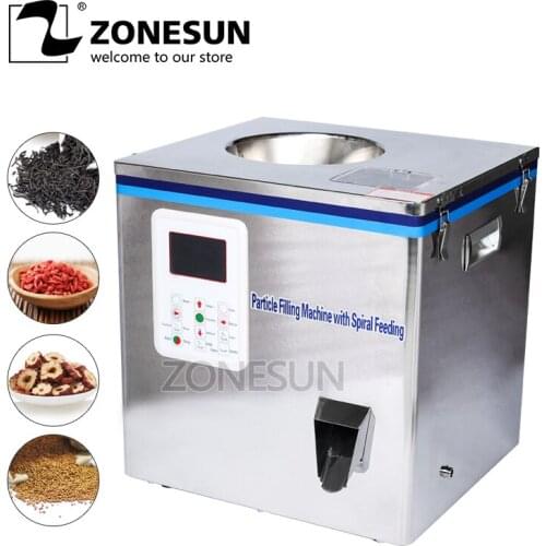 ZONESUN Tea Packaging Machine Sachet Filling Machine Can Filling Machine Granule Medlar Automatic Weighing Machine Powder Filler