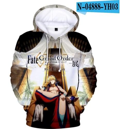 Harajuku Cute Anime Fate Grand Order Cool Hoodies 3D Print Long Sleeve Sweatshirts Men/Women Fashion Boys/girls Kpop Clothes