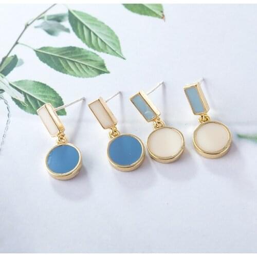 Fashion Geometric Drop Earrings Metal Circular Gold Earrings for Women Party Charm Jewelry Gifts