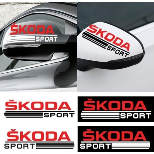 2 pcs/set fashion car Styling sticker rearview mirror stickers For Skodas Octavia A5 A7 Fabia superb car-styling Accessories