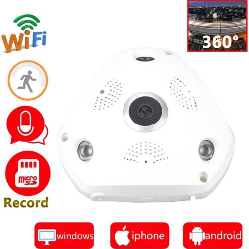 Ip camera panoramic 720p HD wifi cctv security home wireless cam panorama 360 camara ipcam Infrared Support micro sd card