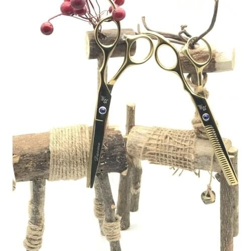 12Pcs professional inch 4cr hair scissors cutting barber makas hair scissor salon scisors thinning shears hairdressing scissors