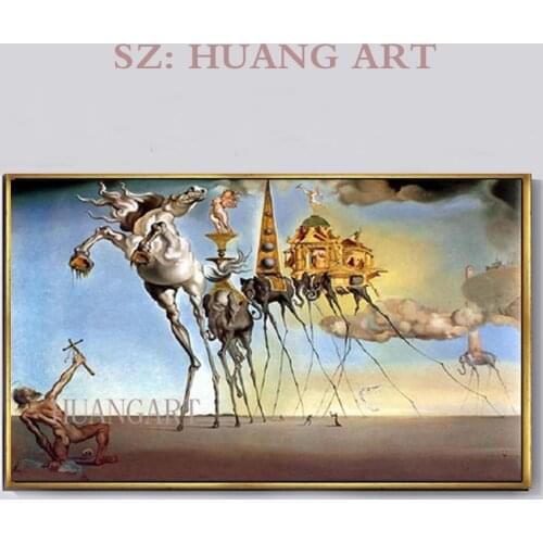 Hand painted Oil Panting Spain Dali Modern Contemporary Original Abstract Canvas African American Art JAZZ SAXOPHONIST