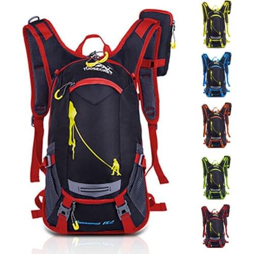 18L Cycling Backpack Waterproof Climbing Backpack Rucksack Outdoor Sports Travel Hydration Water Bag with 2L Water Bag