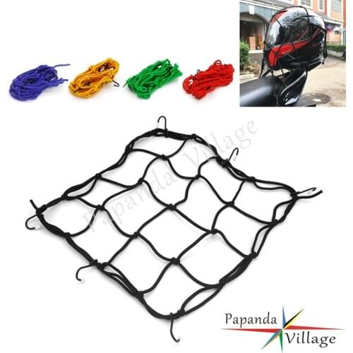 Hold Down Tail Cargo Net 30mm * 300mm Storage Carrier Mesh Net 6 Hooks Helmet Tank Bag Mesh Rope Universal
