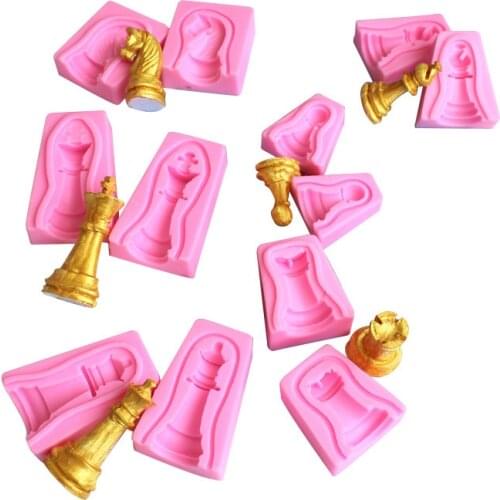 Chess Silicone Mould DIY Fondant Mould Chocolate Fudge Dry Pez Mould Decoration Soap Candle Mould