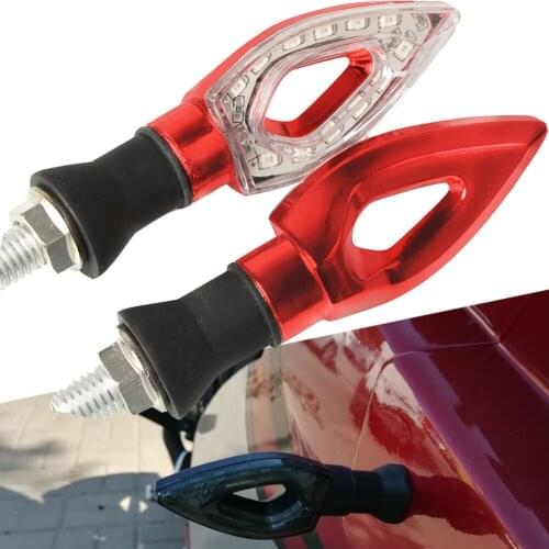 FOR BMW KAWASAKI YAMAHA R1 Motorcycle 12 LED Turn Signal Moto Flasher Indicator Light DC 18V Universal Blinker Lamp