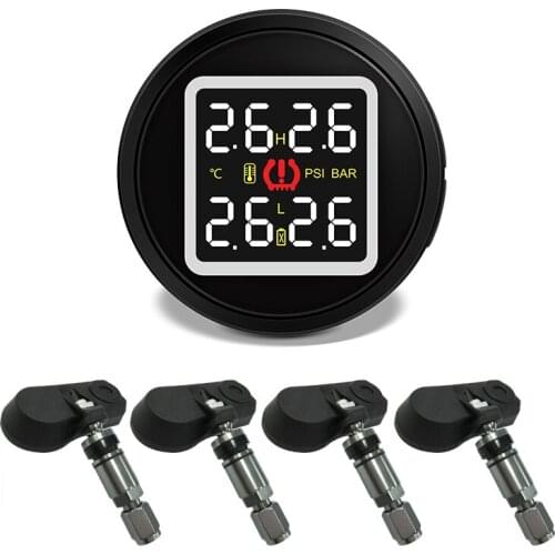 D580C-TJ Smart Car TPMS Tire Pressure Monitoring System With Wireless Dedicated Radio Frequency Technology 4 Internal Sensors