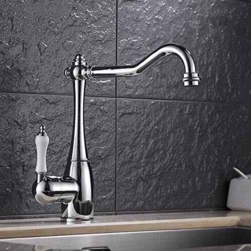 Vidric European style antique brass faucets bathroom single handle taps hot&cold water basin faucet washbasin deck mounted mixer