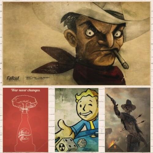 Vintage Posters Rock Fallout Game Anime Wall Home Decoration Retro Poster wall decor vintage prints part 4